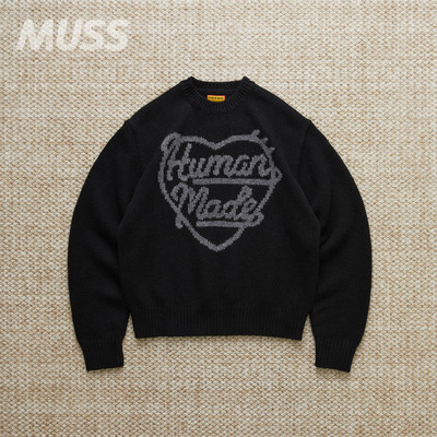 HUMANMADE羊毛混纺复古针织毛衣