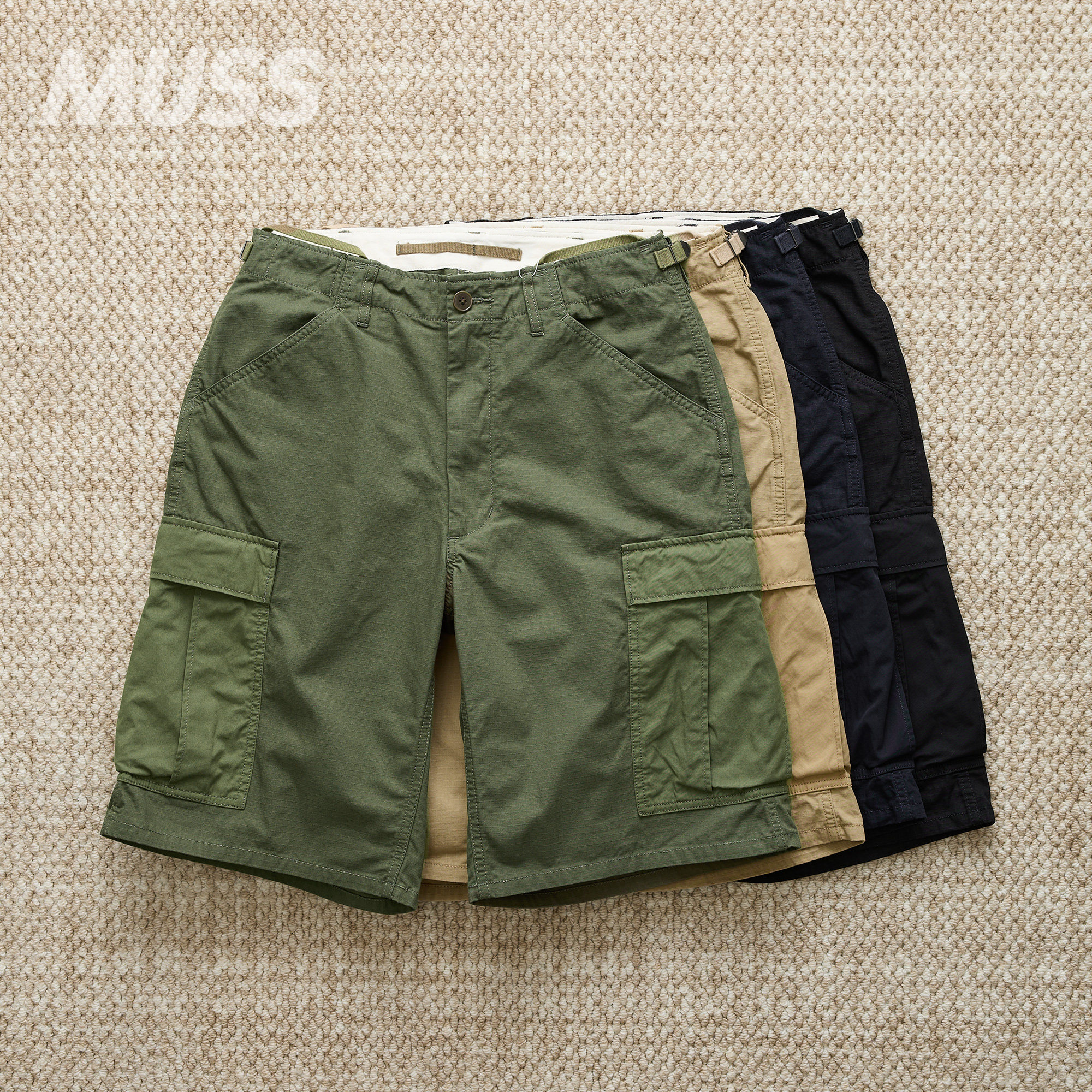 现货 NANAMICA CARGO SHORTS 军事风防撕裂多口袋工装短裤 25SS图片