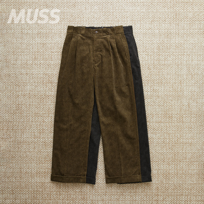 T.T复古粗花呢灯芯绒工装裤