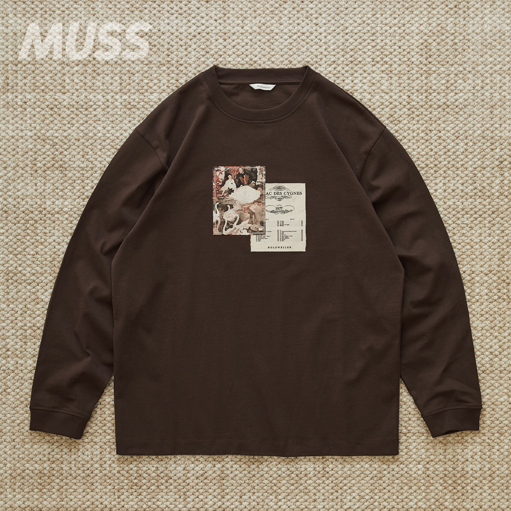 HOLZWEILER印花有机棉圆领卫衣