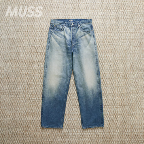 AURALEE日产水洗赤耳牛仔裤