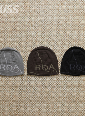 现货 ROA LOGO WOOL BEANIE 意大利产美利奴混纺字母针织冷帽25AW