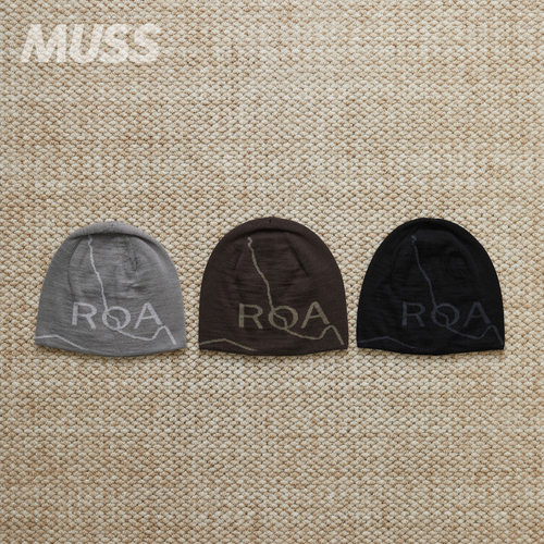 现货 ROA LOGO WOOL BEANIE 意大利产美利奴混纺字母针织冷帽25AW