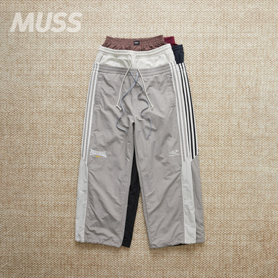 PROTOCOLINDEX拼接复古条纹裤