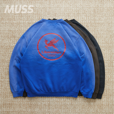 LIBERAIDERS水洗做旧复古卫衣