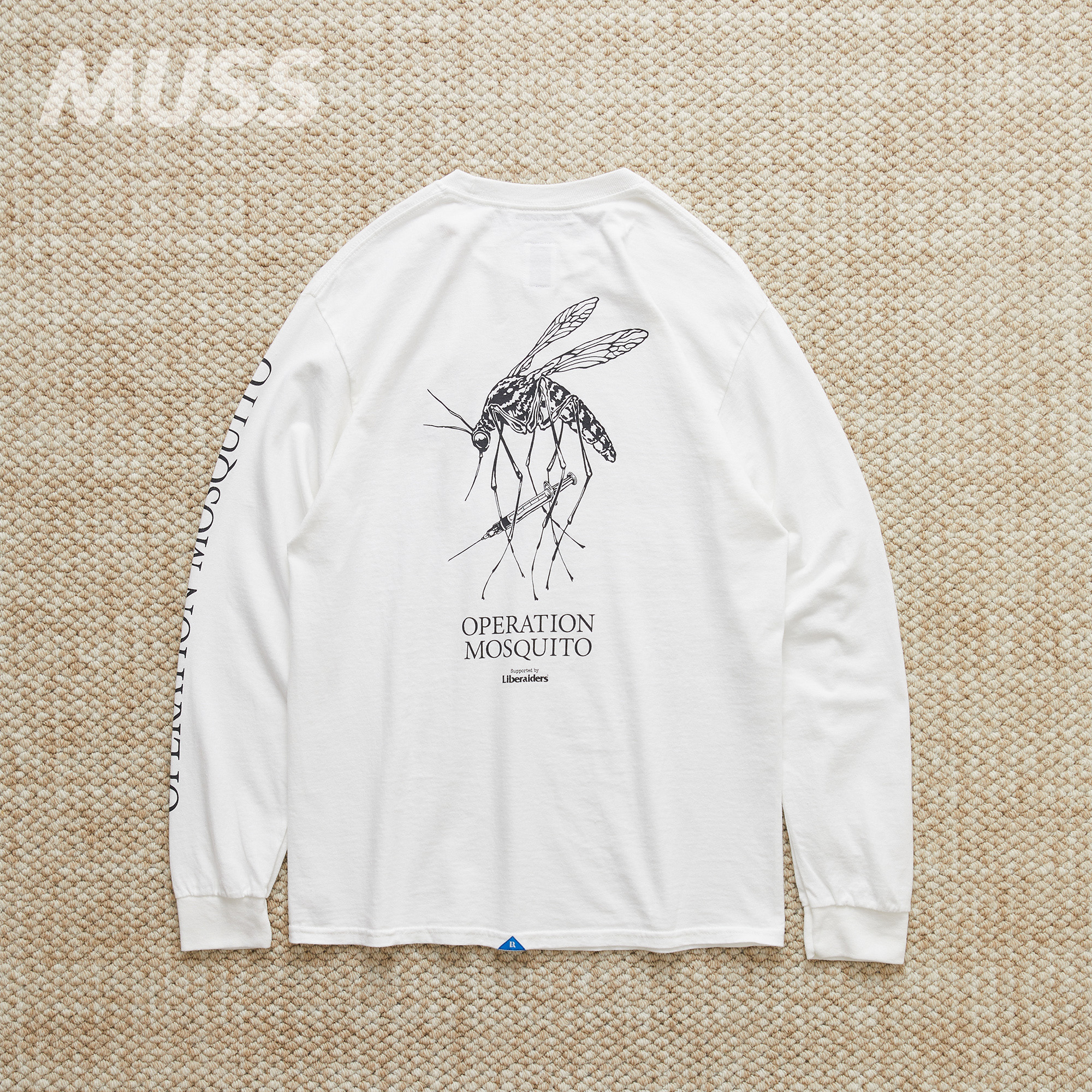 现货 LIBERAIDERS OPERATION MOSQUITO L/S 联名蚊子印花长袖T恤