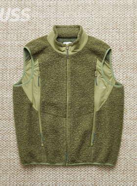 现货ROA HIKING POLAR FLEECE VEST意产羊毛混纺拉链无袖背心25SS