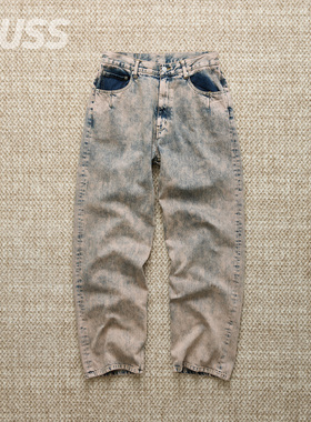 现货 YOKE BLEACHE&OVER STRAIGHT 5P PANTS 日产漂白染色牛仔裤