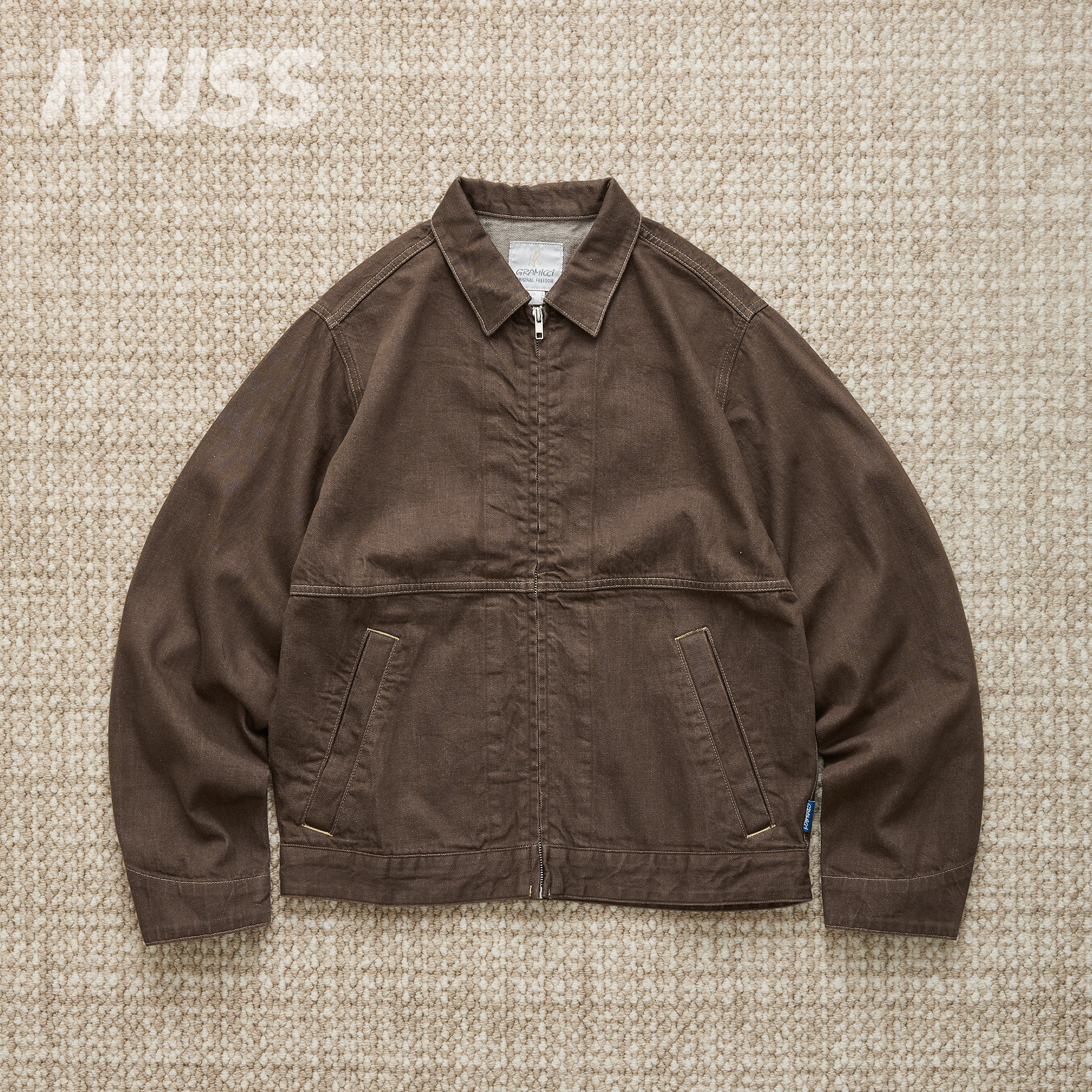 GRAMICCI水洗做旧粗纺牛仔夹克