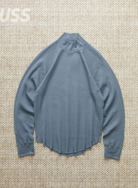 现货 NANAMICA MOCK NECK THERMAL SWEAT日产华夫格半高领T恤25SS