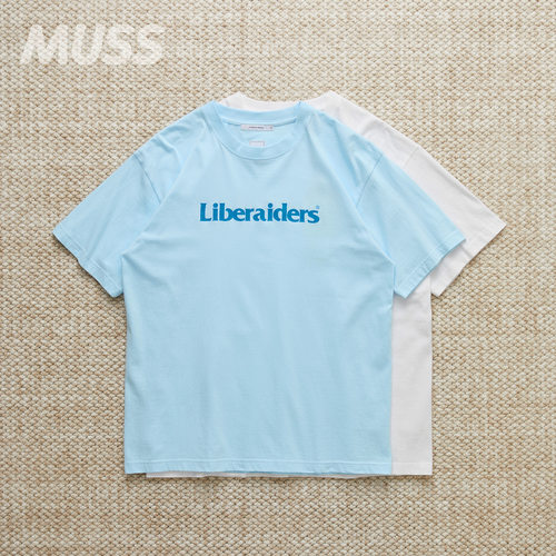 LIBERAIDERS天竺棉简约字母印花T