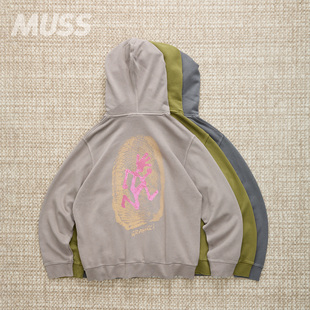 现货 GRAMICCI THUMBPRINT HOODED 小野人指纹印花休闲连帽卫衣