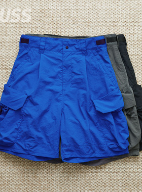 现货MEANSWHILE LUGGAGE SHORTS 机能户外防撕裂尼龙工装短裤25SS