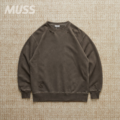 JIEDA破坏做旧复古水洗卫衣