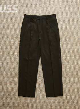 现货 AURALEE FLANNEL TWO TUCK 日产幼驼毛法兰绒双褶复古休闲裤