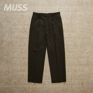 AURALEE 日产幼驼毛法兰绒双褶复古休闲裤 FLANNEL TUCK TWO 现货