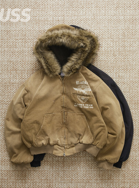 现货 PROTOCOL INDEX WORK 水洗渐变毛领底特律工装夹克 25AW