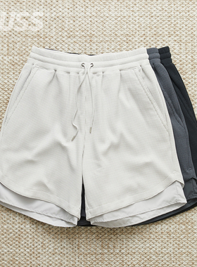 现货 MEANSWHILE SOLOTEX EASY SHORTS 双层华夫格休闲短裤 25SS
