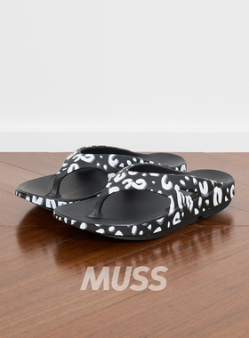 现货THE SOLOIST. X OOFOS FLIP FLOP宫下贵裕豹纹音符舒缓人字拖