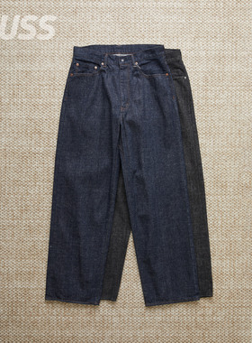 现货NANAMICA SELVAGE DENIM日产复古宽松直筒绳染赤耳牛仔裤26SS