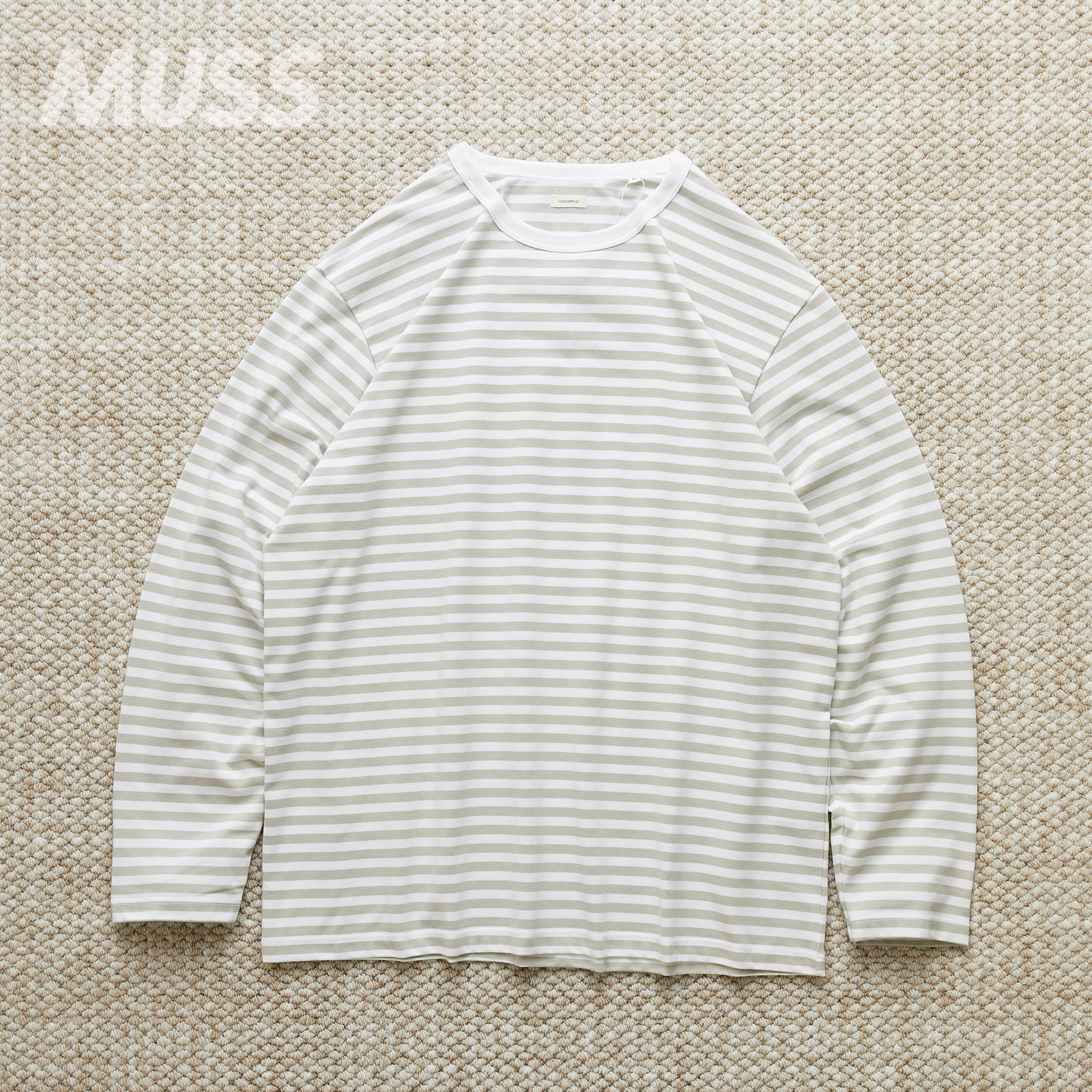 现货 NANAMICA COOLMAX L/S TEE 日产有机棉条纹长袖针织衫 25SS
