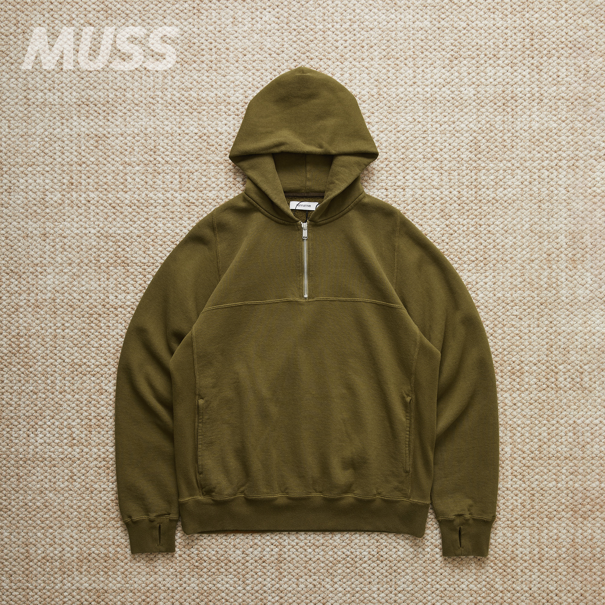 现货 NONNATIVE MARINER HALF ZIP 日产干触休闲半拉链连帽卫衣