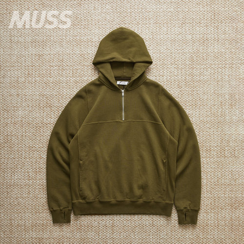现货 NONNATIVE MARINER HALF ZIP 日产干触休闲半拉链连帽卫衣