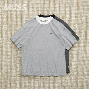 FARAH 简约休闲条纹刺绣宽松短袖 MULTI TEE T恤 STRIPED 现货