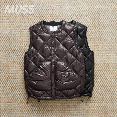 ANDWANDER防水菱格绗缝鹅绒马甲