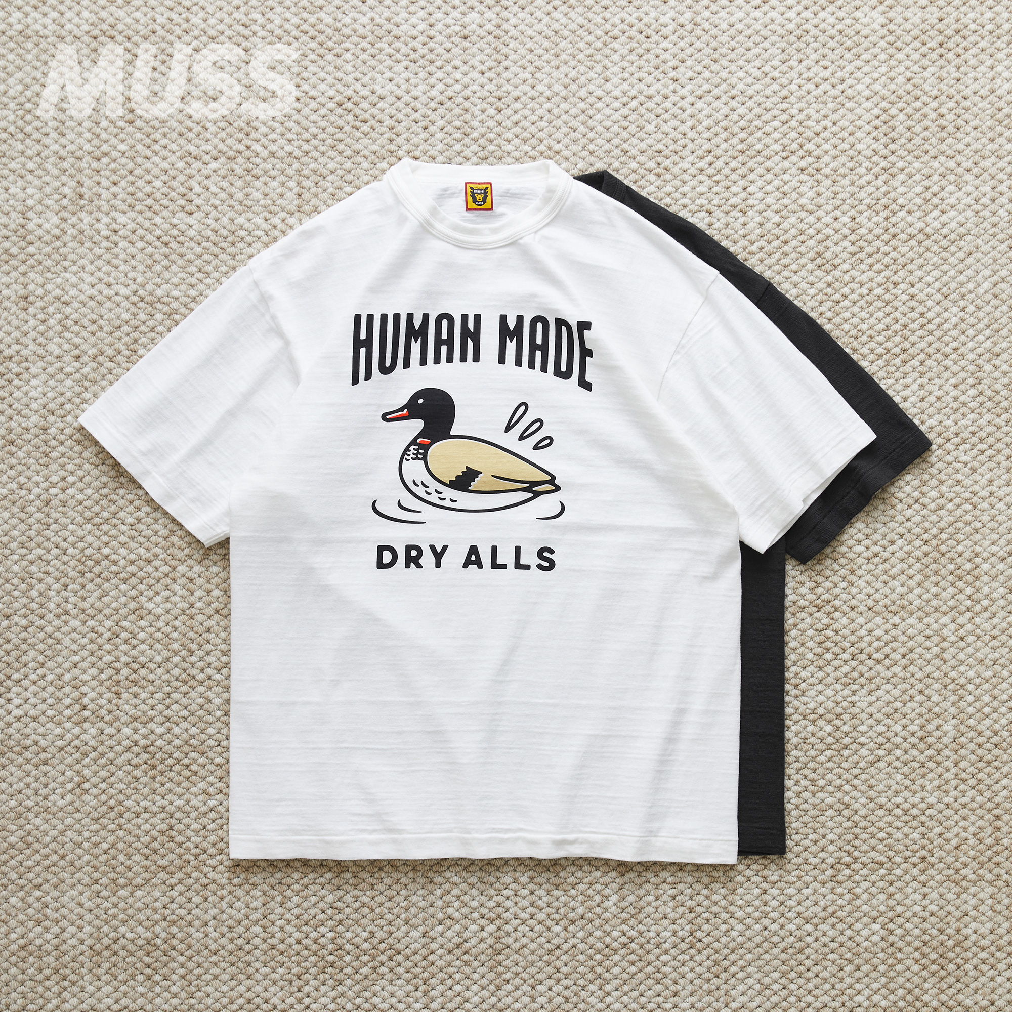 HUMANMADE鸭子图案竹节棉短袖