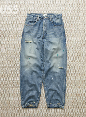 现货 SABY TYPE01 VINTAGE 日产复古做旧水洗破坏泼墨牛仔裤