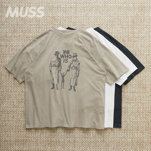 现货REMI RELIEF HARD SP FINISH 日产天竺棉做旧印花短袖T恤25AW