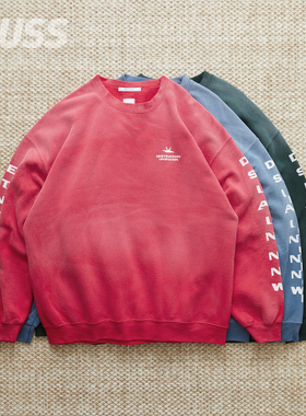 现货 LIBERAIDERS VINTAGE WASH 做旧水洗破坏字母印花卫衣 25SS