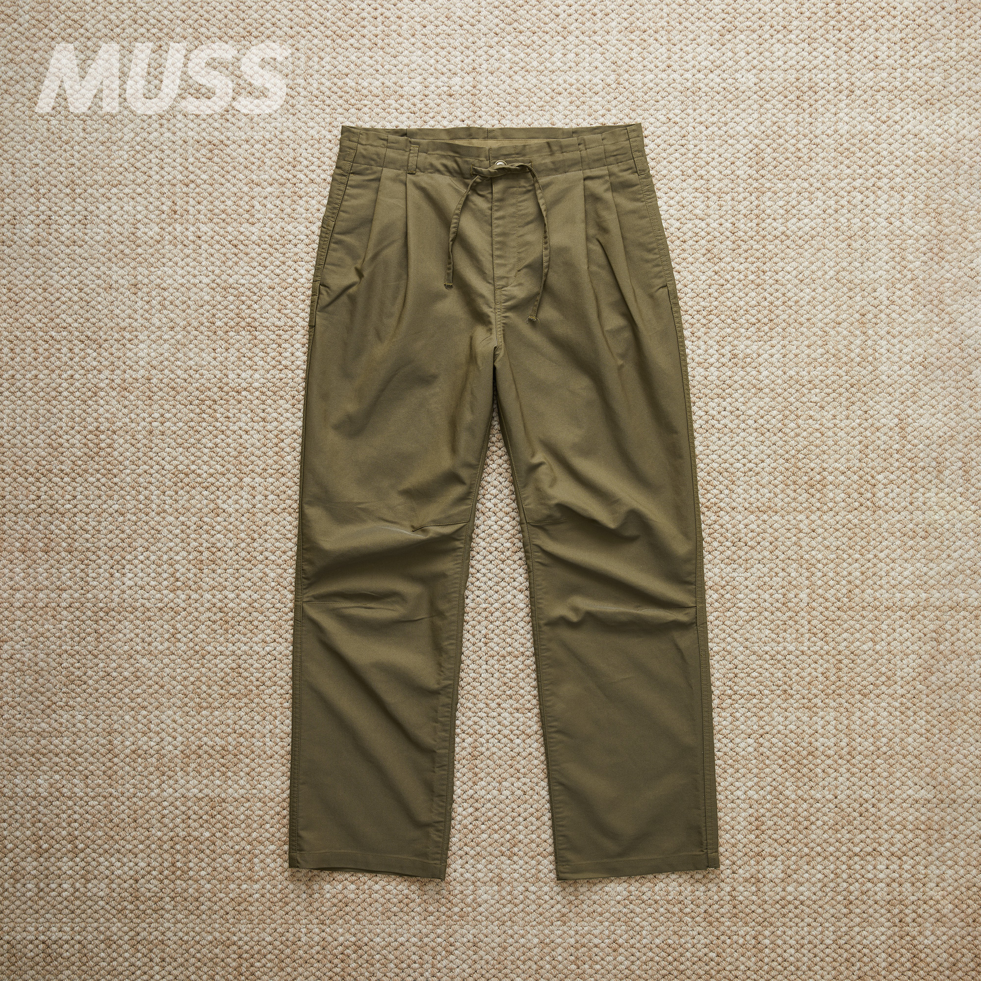 NONNATIVE日产华达呢双褶锥形裤