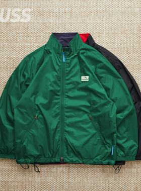 现货 LIBERAIDERS REVERSIBLE WIND BREAKER尼龙双面立领绒面夹克