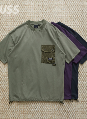 现货 TAION MOUNTAIN FLAP POCKET 拼接口袋山系休闲短袖T恤