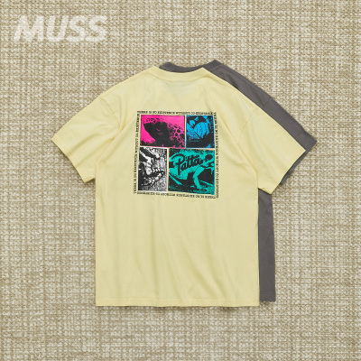 PATTA拼接相片印花短袖T恤