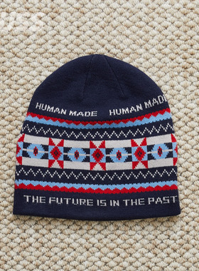 现货 HUMAN MADE JACQUARD BEANIE 费尔岛针织提花休闲复古冷帽