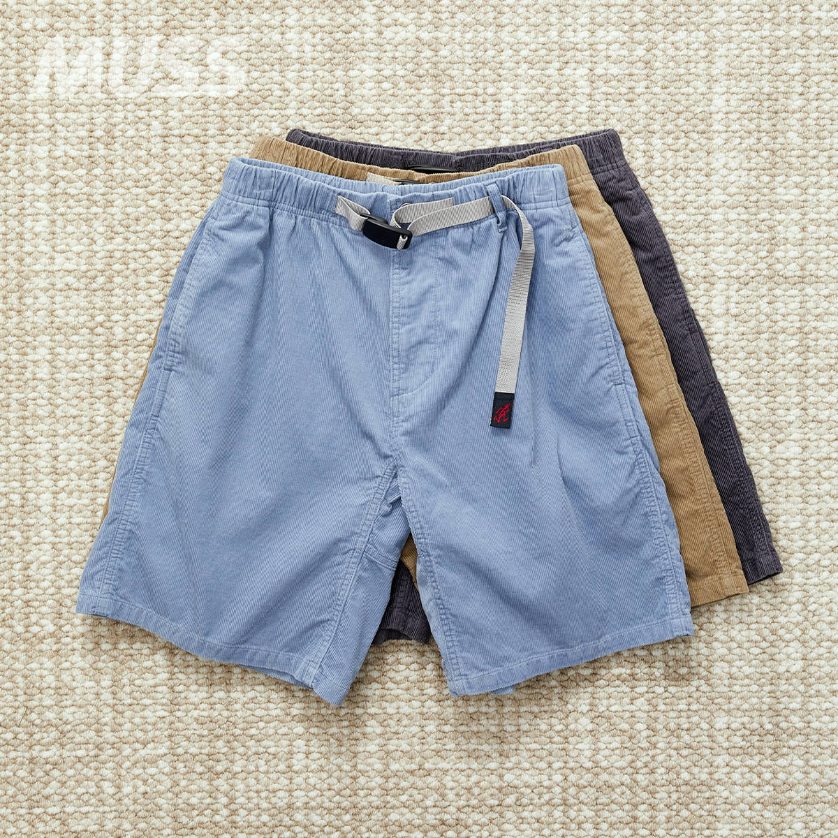 现货 GRAMICCI CORDUROY G-SHORT 小野人灯芯绒做旧休闲短裤 25SS