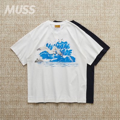 HUMANMADE水彩海鸥印花短袖T恤