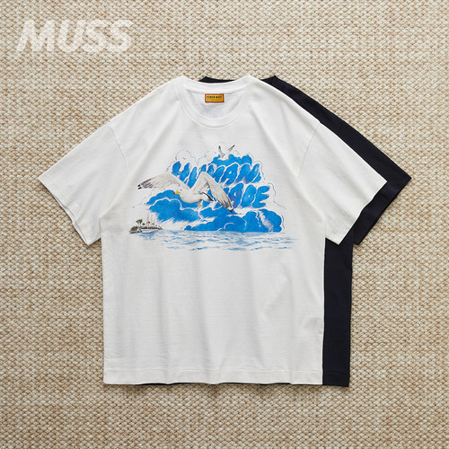 HUMANMADE水彩海鸥印花短袖T恤