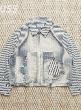 现货 ANACHRONORM DETROIT JKT 日产泼墨做旧底特律条纹夹克 25SS