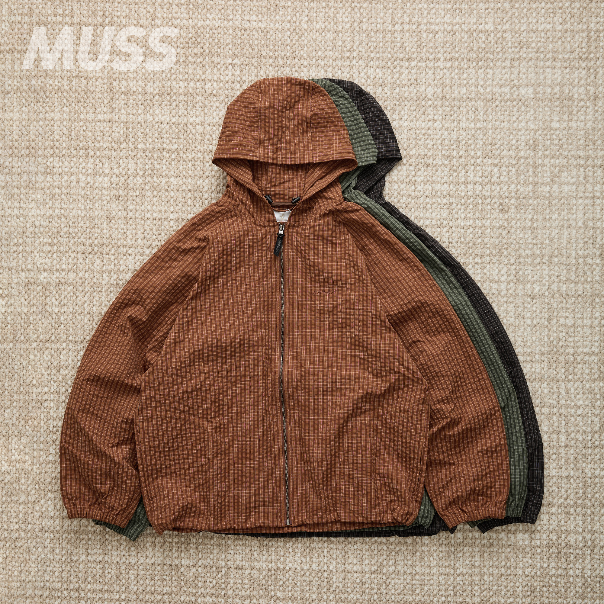 GRAMICCI格纹泡泡纱户外夹克外套