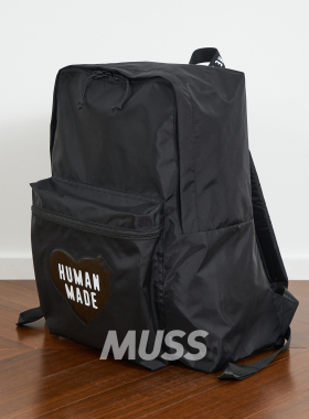 现货 HUMAN MADE DAYPACK 尼龙牛津布轻量爱心双肩包背包26SS