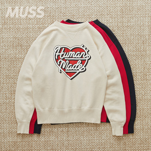 TSURIAMI MADE 日本制爱心字母休闲圆领卫衣24AW HUMAN 现货