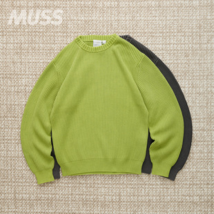KNIT 现货 GRAMICCI COTTON 小野人粗织复古休闲毛衣 SWEATER