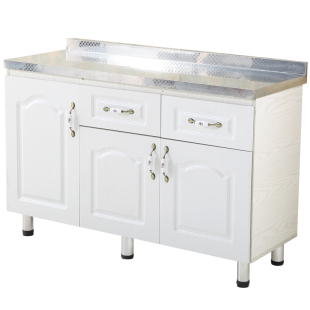 简易橱柜放碗移动柜子碗柜储物柜水盆柜小户型自由实木洗菜盆柜体