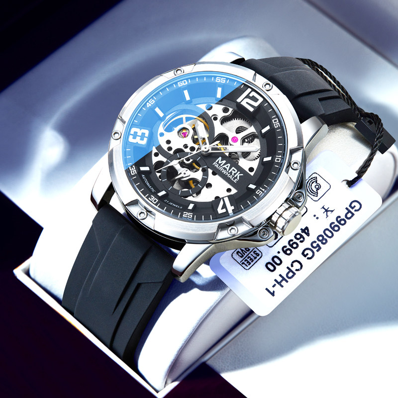 马克华菲名牌正品新款男士手表男款全自动青少年机械表高级送男友