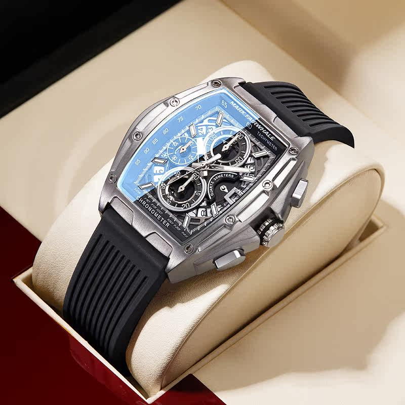 马克华菲正品牌新款镂空机械手表夜光男士潮流氚气飞轮男款防水