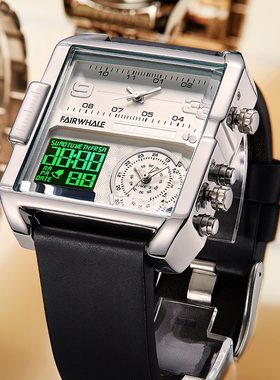 马克华菲男士手表男款方形手表青少年全自动机械表复古礼物送男友